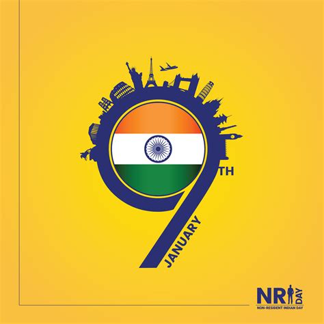 Non Resident Indian Day Design For Banner Poster Web Social Media