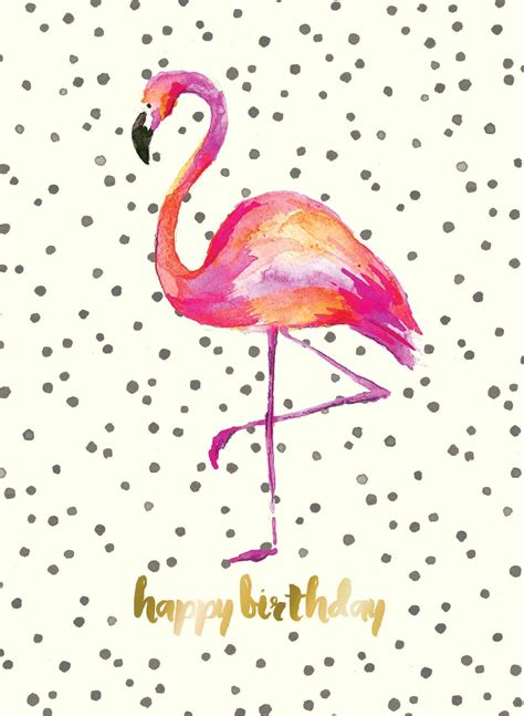 Flamingo birthday card - The Paperdashery