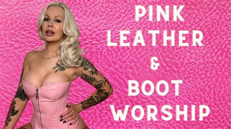 Pink Leather Boot Worship Leather Lingerie Stripper Boot Fetish H Hudson Clips Sale