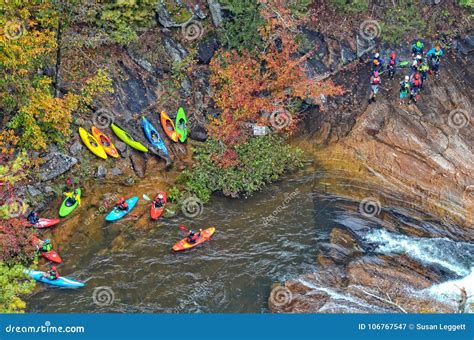 Tallulah Gorge Kayaking During A Water Release Editorial Photography