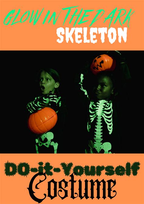 Easy Diy Glow In The Dark Skeleton Costume Teckwrapcraft