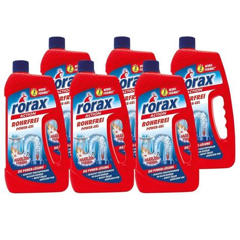 rorax 6x rorax Rohrfrei Power-Gel 1 Liter - Löst selbst Haare auf ...