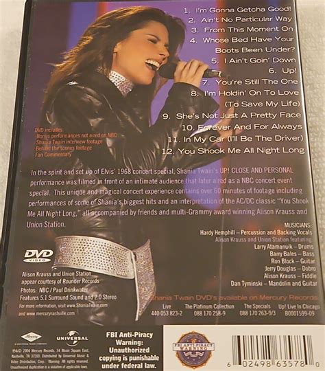 Shania Twain Up Close And Personal Dvd 602498635780 Ebay