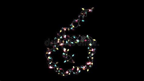 Animated Blinking Christmas Lights Letters Typeface 6 Stock Video ...