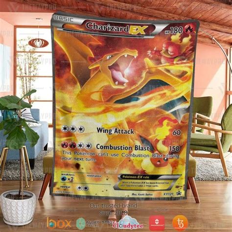 Anime Pokemon Charizard Gx Custom Blanket Hot Sale 2024