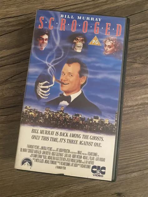 SCROOGED VHS VIDEO Tape Bill Murray CLASSIC 80s CHRISTMAS MOVIE RETRO