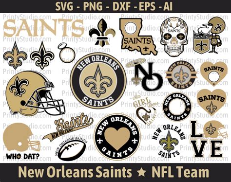 Saints SVG Cut Files, New Orleans Saints Logo Svg, Clipart - Inspire Uplift