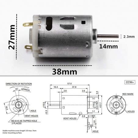 RS-385 12V-24VDC High Speed DC Motor