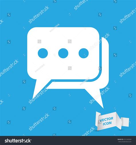 Flat Chat Icon Vector Illustration 251243509 Shutterstock