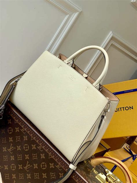 Lv M Louis Vuitton Marelle Tote Mm Quartz White Wholesales High