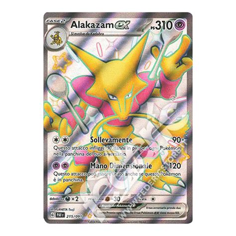 215 091 Alakazam Ex Full Art Ultrarara Shiny IT MINT Federicstore