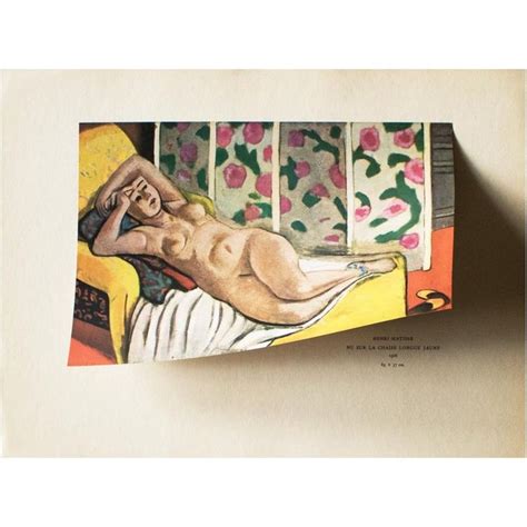 S After Henri Matisse Nude On The Yellow Chaise Longue First Edition Period Lithograph