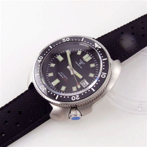 Mm Tandorio Esfera Negra Nh Pt Reloj De Buceo Autom Tico Para