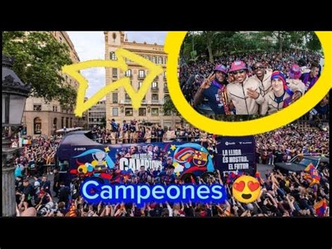 Así los festejaron los hinchas del Barcelon por ganar la Liga YouTube