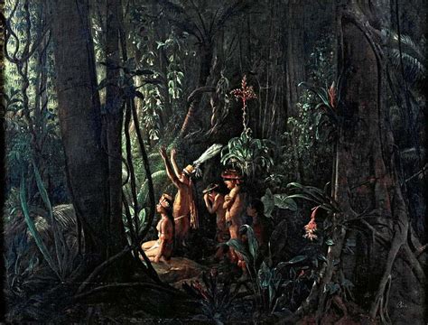 François Auguste Biard Índios da Amazônia adorando o Deus Sol