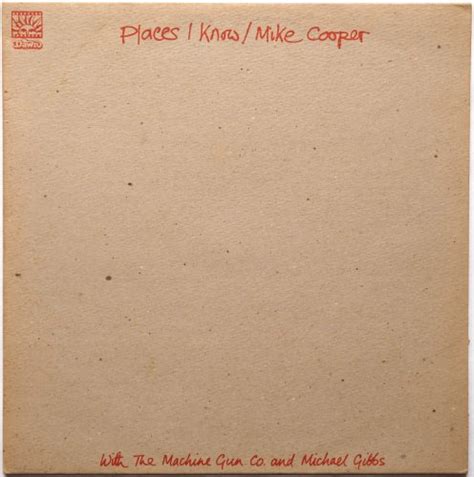 Mike Cooper With The Machine Gun Co And Michael Gibbs Places I Know Uk W Insert 中古レコード