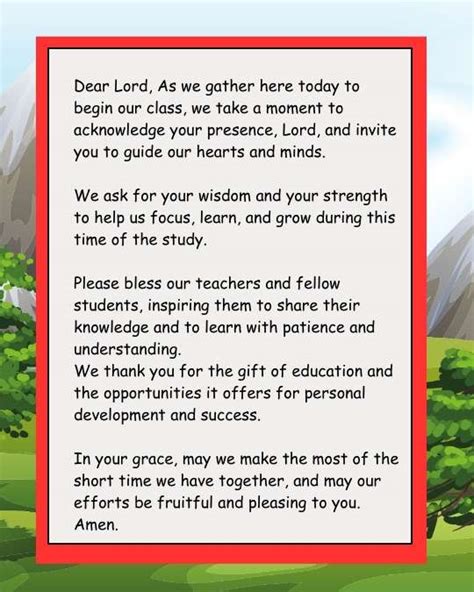 Short Opening Prayer Before Class: 5 Examples