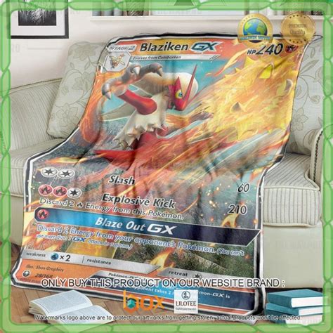 HOT Fleece Blanket Blaziken GX Custom Pokemon Express Your Unique Style With BoxBoxShirt
