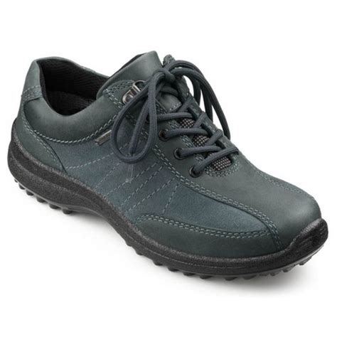 Hotter Ladies Mist Deep Teal Nubuck Waterproof Lace Shoe