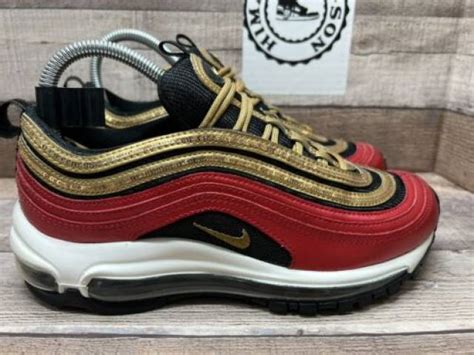 Nike Air Max 97 University Red Metallic Gold Ct1148 600 Women Sz 7