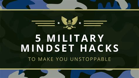 5 Military Mindset Hacks To Make You Unstoppable