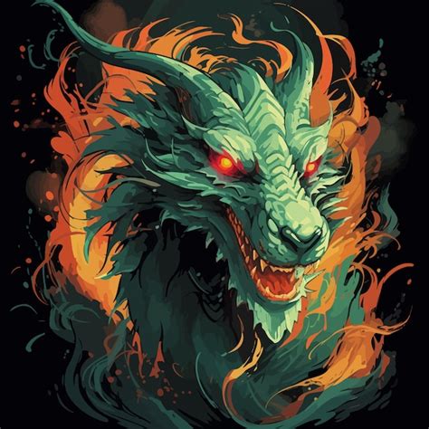 Premium Vector Dragonartworkvectorillustration