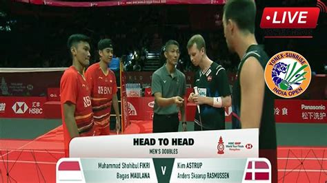 LIVE Bagas Fikri INA VS Astrup Rasmussen DEN I India Open 2024 I