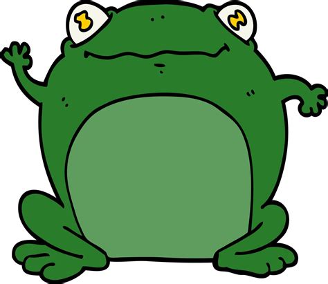 Doodle Character Cartoon Frog Vector Art At Vecteezy