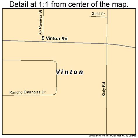 Vinton Texas Street Map 4875668