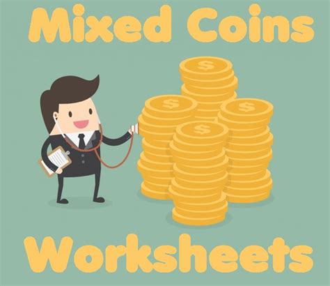 Counting Mixed Coins Worksheets