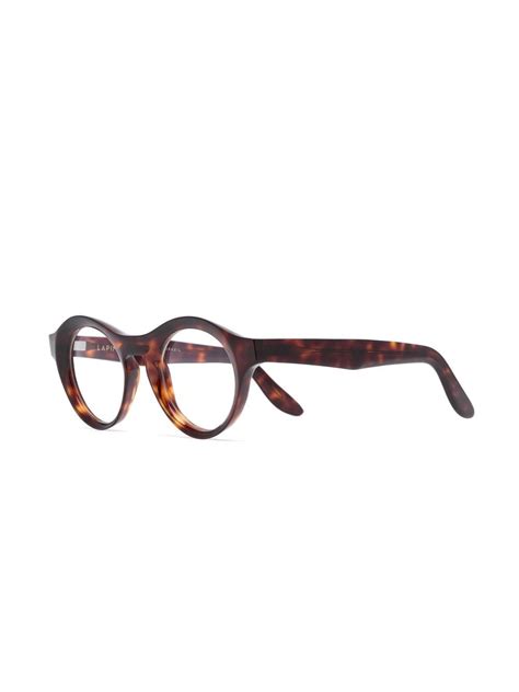 Lapima Luca Havana Round Frame Glasses Farfetch