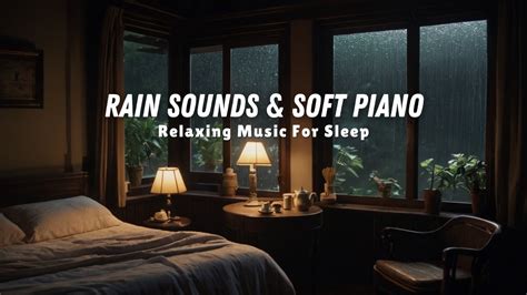 STRESS RELIEF Peaceful Piano Soft Rain 10 Hours Relaxing Sleep