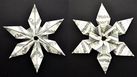 Brilliant Money Snowflake Christmas Origami T Out Of Dollar Bills