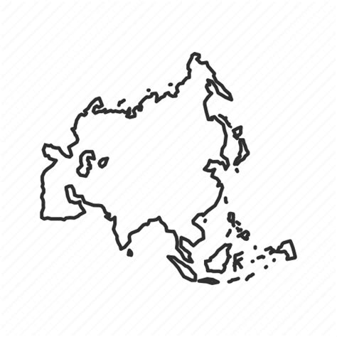 Asia Continent Outline