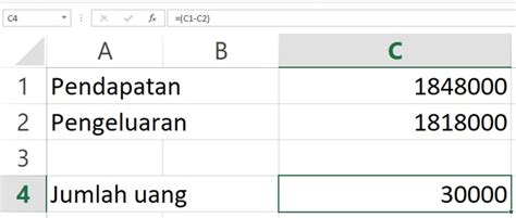 Rumus Pengurangan Di Excel Brain