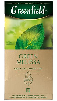 Green Melissa в пакетиках, 25 шт — ароматизированный зеленый чай ...