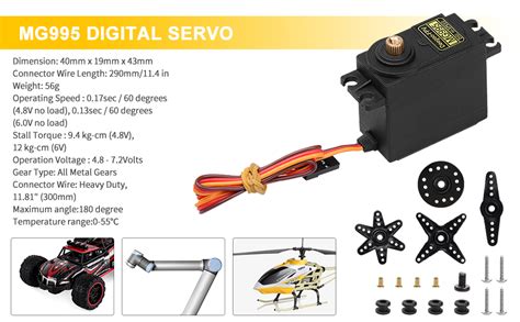 Amazon 6PCS MG995 55g Servo RC Servos Digital High Speed Torque