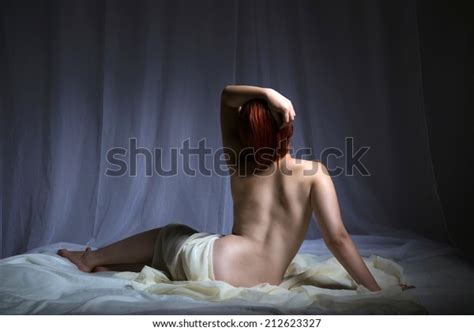 Back View Naked Woman Sitting Bed Stock Photo Shutterstock