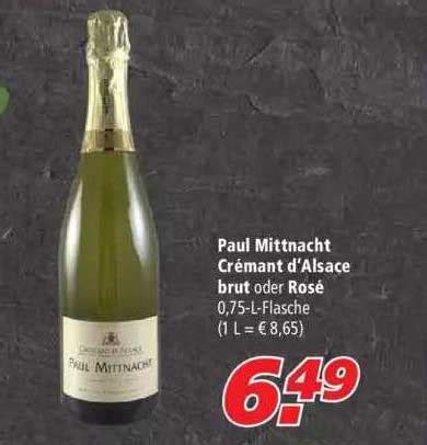 Paul Mittnacht Crémant D alsace Brut Oder Rosé Angebot bei Marktkauf