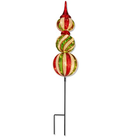 Holiday Time Red And Green Battery Operated Led Lighted Finial