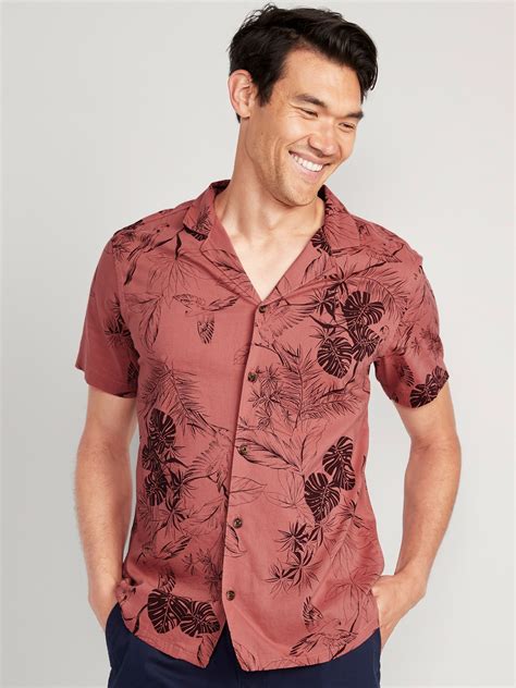 Short Sleeve Printed Camp Shirt Old Navy