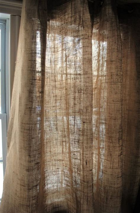 Panneau De Rideau De Burlap Avec Des Grommets Etsy Rideau Toile De