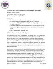 M Todos Cuantitativos Trabajo Final Docx Asignatura Metodos