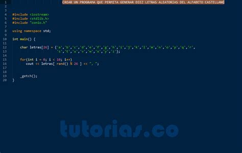 Arrays Visual C Generar Letras Aleatorias Tutorias Co