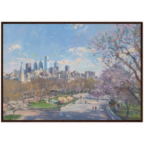 Philadelphia Skyline Painting Philly Skyline Art Print USA Pennsylvania ...