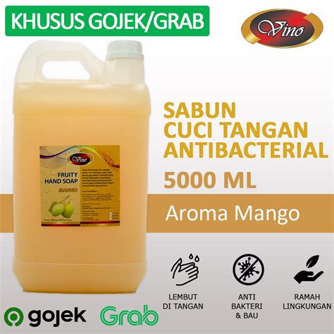 Jual Sabun Cuci Tangan Antiseptik Hand Soap Vino Liter Grab Gojek