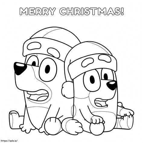 bluey christmas coloring pages 5