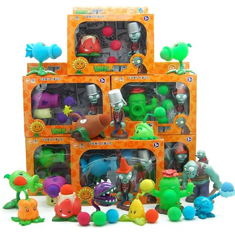 Wholesale 6 sets/lot Plants Zombies model Vinyl figures Plants vs ...