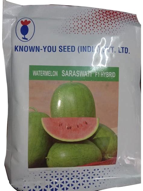 Saraswati A Grade F1 Hybrid Watermelon Seeds Packaging Size 100g