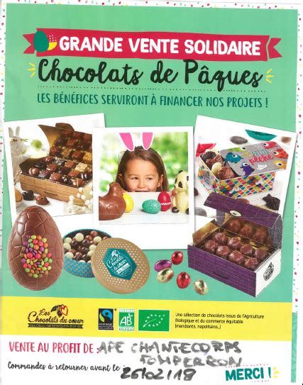 Vente De Chocolats R Seau Des Coles De M Nigoute